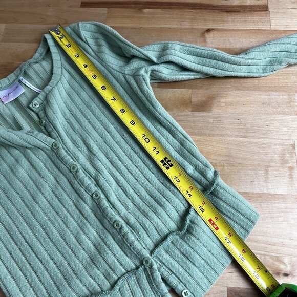Urban Outfitters‎ Out From Under Suki Ribbed Cardigan Maxi Skirt Set Green Sz XS - Picture 10 of 12